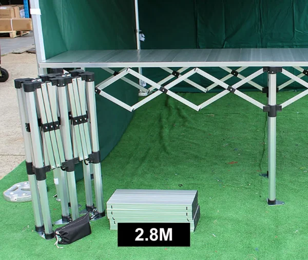 Folding Table Concertina Counter With Aluminium Top - Image 2