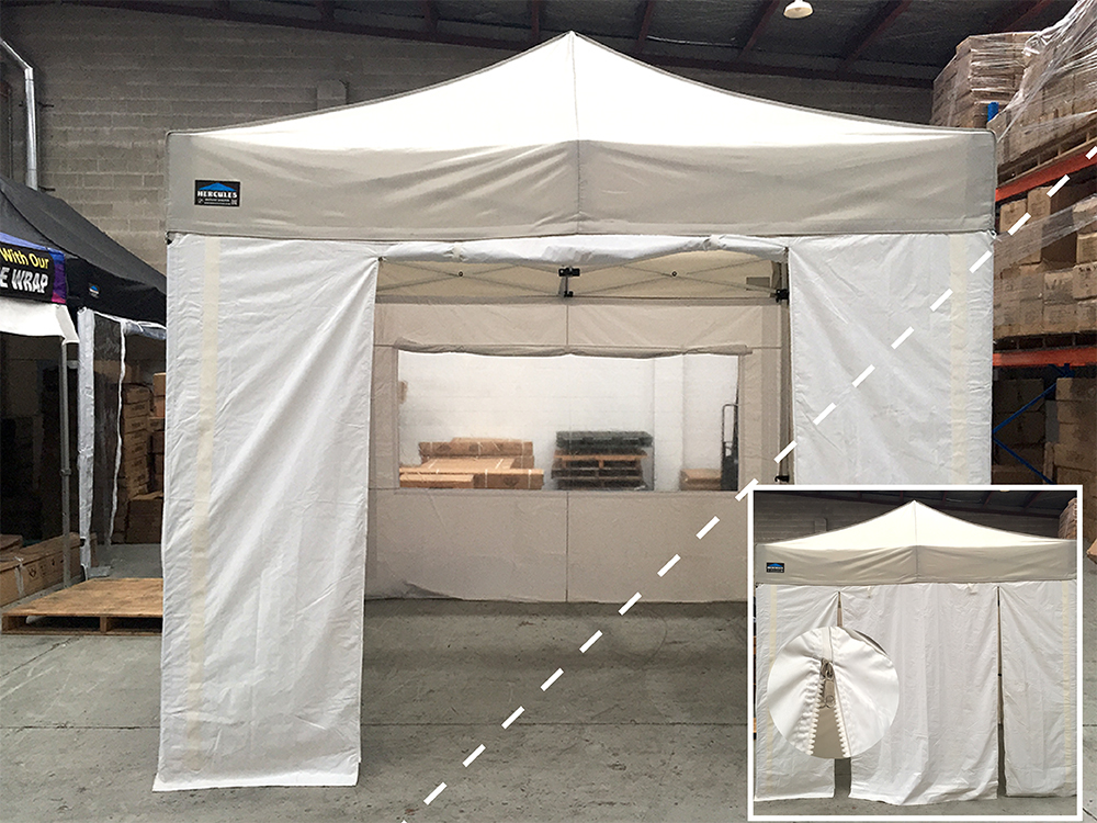 3m Roll Up Door Wall Poly Hercules Instant Shelter