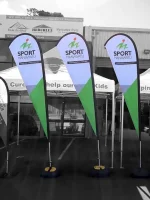 Custom Printed Teardrop Flag Kit - Double Sided - 3 Sizes - Image 2