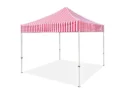 stripped gazebo red 3x3m in red