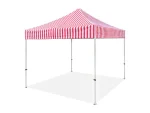 stripped gazebo red 3x3m in red