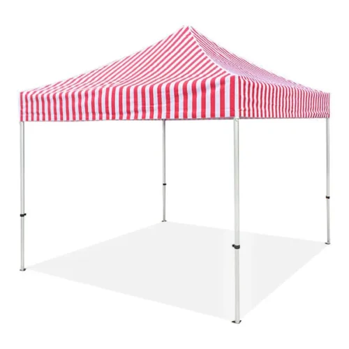 stripped gazebo red 3x3m in red