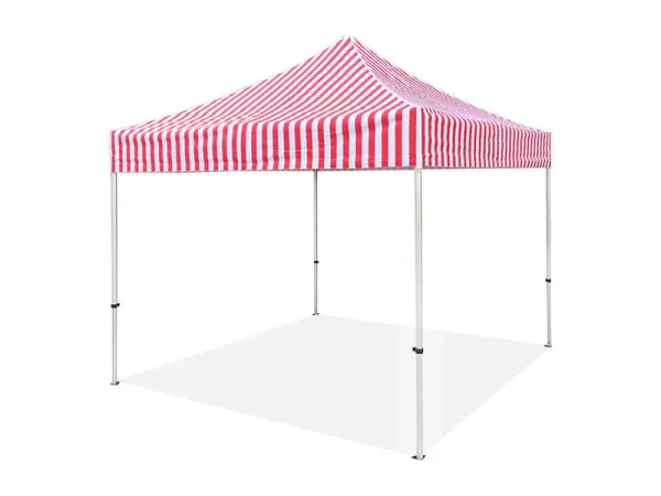 stripped gazebo red 3x3m in red