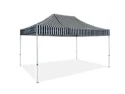stripped gazebo red 3x4.5m in black