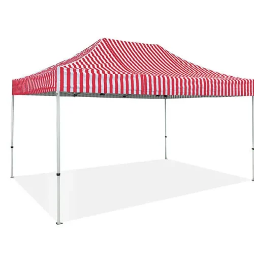 stripped gazebo red 3x4.5m