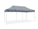striped gazebos 3x6m black