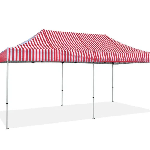 stripped gazebo red 3x6m