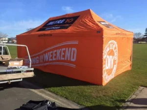 Mitre 10 Company Commercial Gazebo in Orange