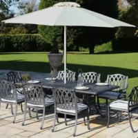 Garden patio using the Venus Umbrella