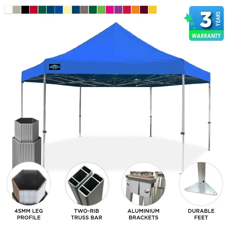 6x6m hexagonal gazebos