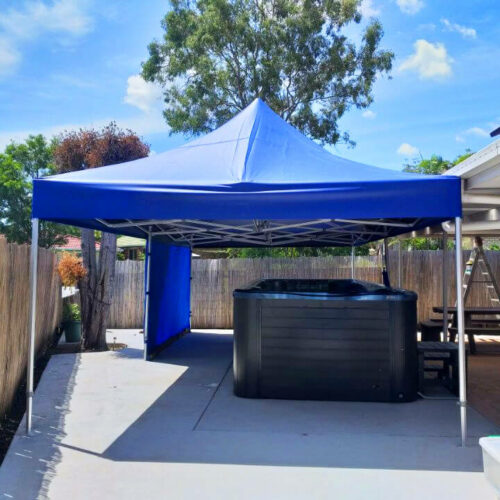 spa pool gazebo - blue