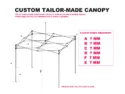required measurements for custom replacement gazebo canopy