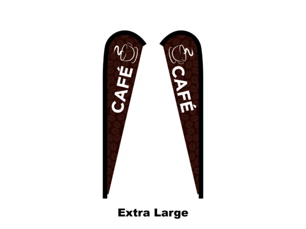 cafe flag teardrop flag extra large