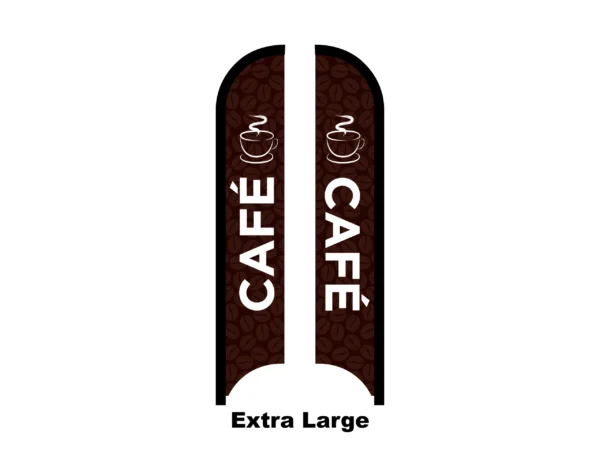 cafe flag feather flag extra large