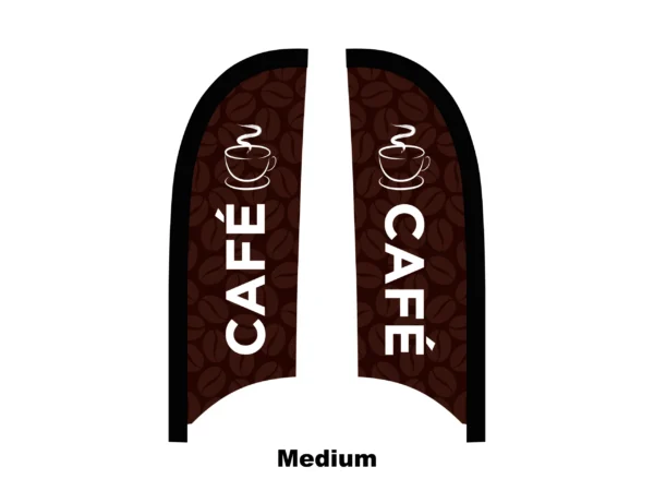 cafe flag feather flag medium