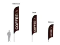 coffee flag feather flag in three sizes