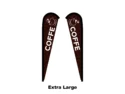 coffee flag teardrop flag extra large