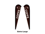 coffee flag teardrop flag extra large