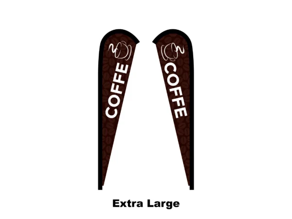 coffee flag teardrop flag extra large