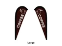 coffee flag teardrop flag large