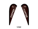 coffee flag teardrop flag large