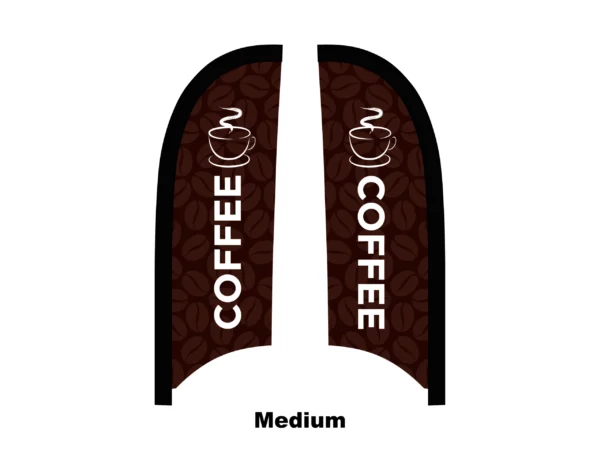 coffee flag feather flag medium