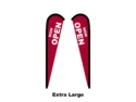 open flag teardrop flag extra large