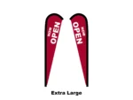 open flag teardrop flag extra large