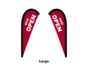 open flag teardrop flag large