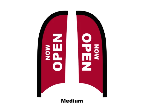 open flag feather flag medium
