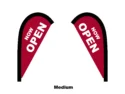 open flag teardrop flag medium