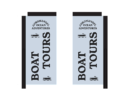 Custom rectangle flag signs for Boat Tours