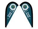 Custom teardrop flag signs for Great Wellington