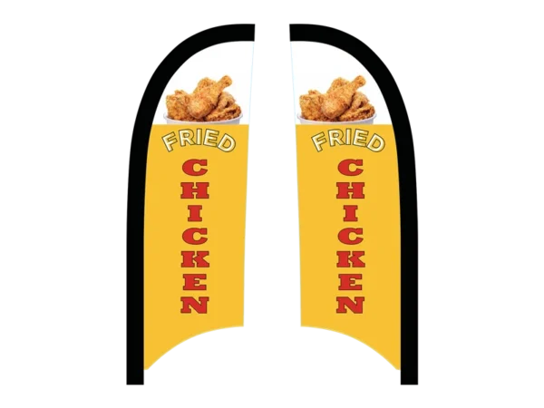 Custom feather flags Fried chicken