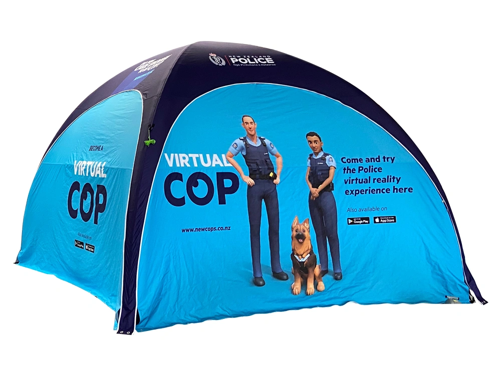 fully printed inflatable marquee for nz police fully printed inflatable marquee for nz police