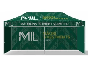 Event branded gazebo 3x6m for Maori Investments Limited NZ