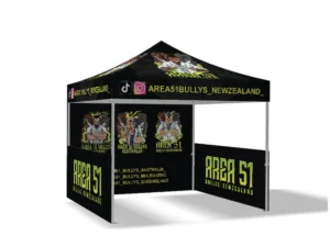 Event branded gazebo 3x3m in black