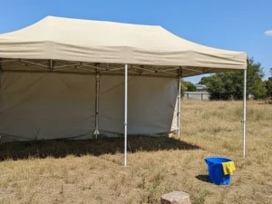 a gazebo needs to be cleaned