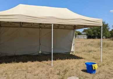 a gazebo needs to be cleaned