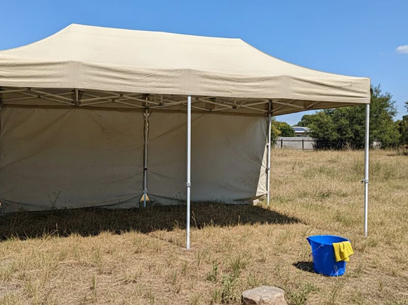 a gazebo needs to be cleaned