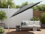 a cantilever umbrella uses on the deck