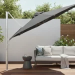 a cantilever umbrella uses on the deck