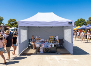 White gazebo shade used for outdoor sun protection