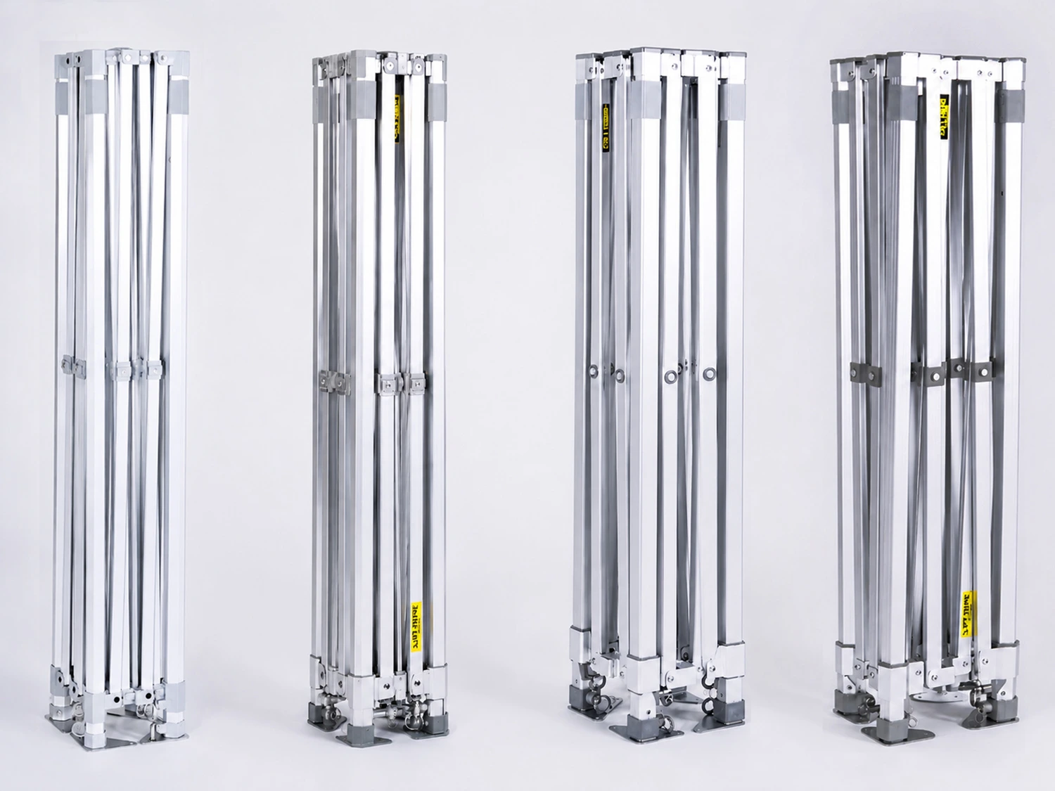 Side-by-side comparison of the HEX 45A, Pro 40, and Pro 57 commercial gazebo models