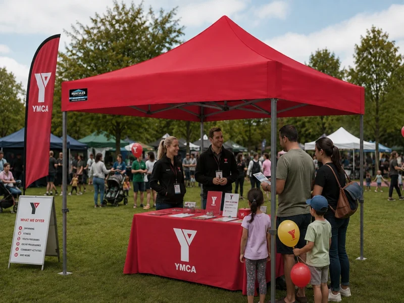 mag series gazebo is used for community event